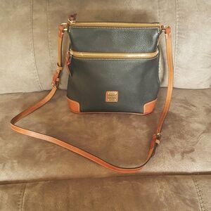 Dooney & Bourke Black and Tan Crossbody Bag